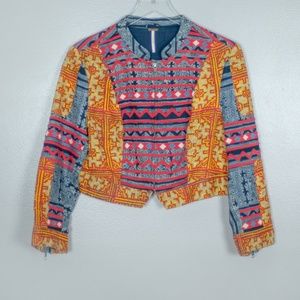 EUC Free People | Linen Cropped Jacket | 12